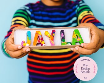 Personalized Crayon Gift for Kids,  Crayon Name Set, Custom Alphabet Name Crayons in a Gift Box, Personalized Graduation Gift, Crayon letter