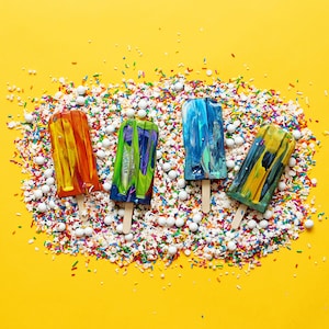 Crayonsicle Kids Crayons Popsicle Original Rainbow Etsy Today i am making creamy strawberry, coconut and chocolate ice cream pops. etsy