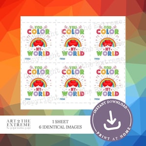 Cartes postales imprimables pour la Saint-Valentin en classe - TÉLÉCHARGEMENT IMMÉDIAT - Imprimez à la maison pour la Saint-Valentin | Cartes de Saint-Valentin bricolage scolaires | Carte coeur d'enfant