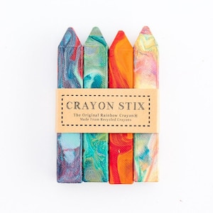 Kids Crayon Holiday Gift - Art Supplies Crayons - Original Rainbow Crayon® Crayon Stix - Set of 4 Crayons, Boy Gift, Unique Birthday Gift