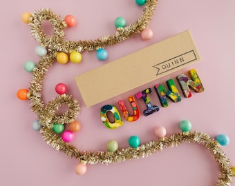 Personalized Rainbow Crayon Name Set: Stocking Stuffer Gift Box of Crayons for Kids