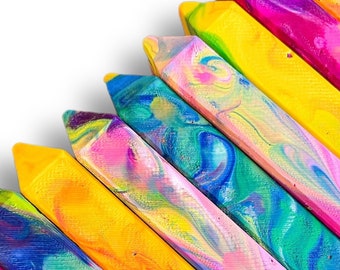 Crayon Gift for Back to School, Rainbow Crayon Stix®, Set of 4 Crayons for School Supplies, Art Gift for Child, Personalized Toys for School
