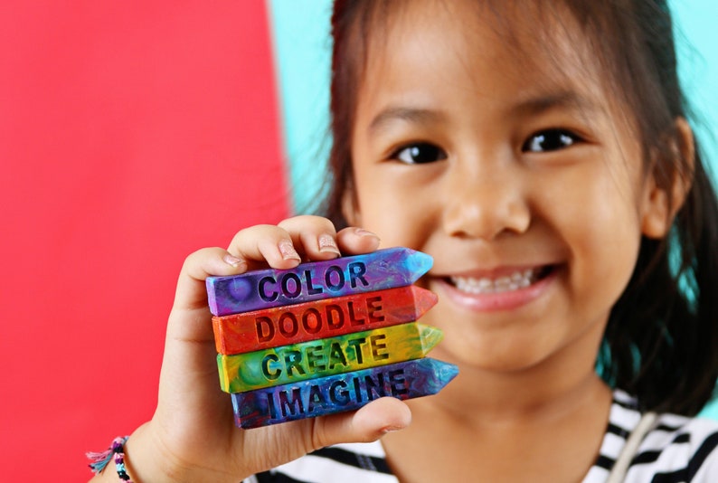 Rainbow Crayon Holder Original Rainbow Crayon® Tote Travel Art Kit for Kids Free shipping Kids Gift Coloring Activity Tote image 10