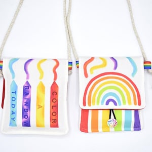 Rainbow Crayon Holder Original Rainbow Crayon® Tote Travel Art Kit for Kids Free shipping Kids Gift Coloring Activity Tote image 4