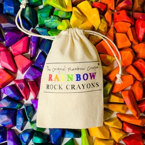 Each rainbow crayon rock is easy to hold and features an array of bright colors, which blend together in endless combinations as you create your masterpiece. Rainbow crayons come in a bag and ready-to-gift for your next party favor idea or craft.