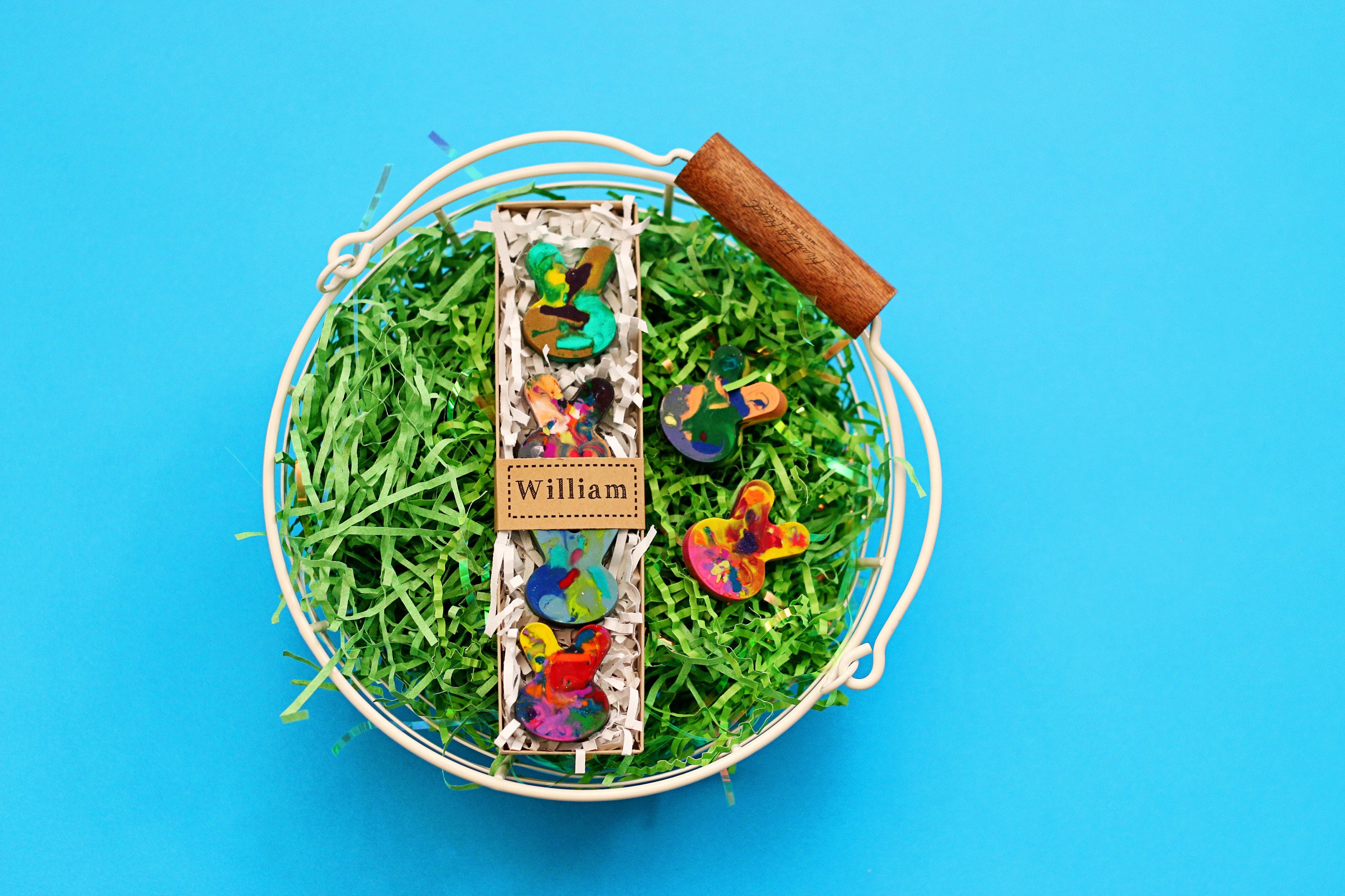 Easter Kids Bunny Crayons Boxed Set of 4 Mini Bunny Rainbow Etsy