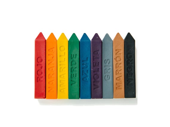 Spanish Colors Crayon Stix® Rainbow Crayon Set, Solid Color, Oversized  Crayons, Mini Original Rainbow Crayon® Stix®, Bulk Crayons for Class 