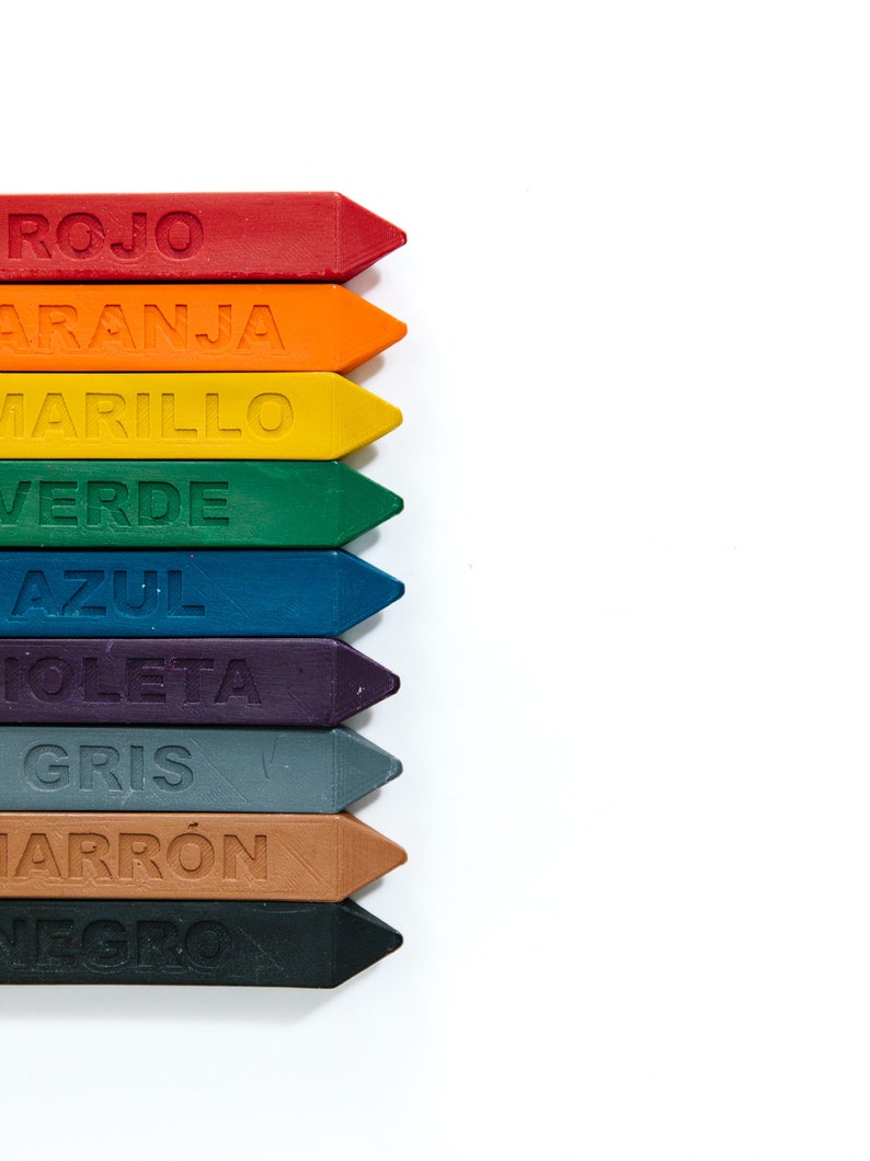 Spanish Colors Crayon Stix® Crayon Set Back to School Solid Etsy