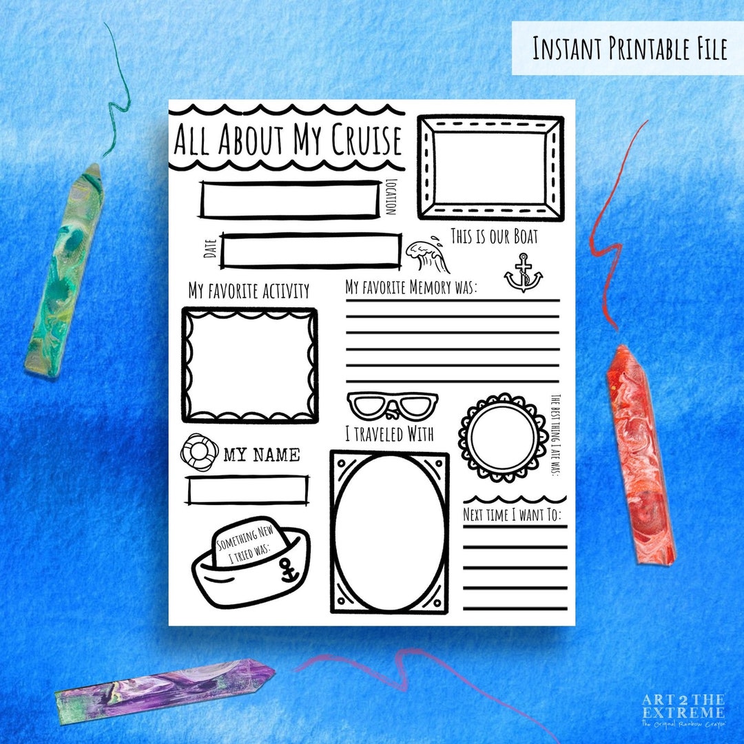 All About My Cruise PRINTABLE, Kids Cruise Print Activity, Cruise ...