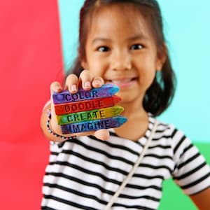 Rainbow Crayon Holder Original Rainbow Crayon® Tote Travel Art Kit for Kids Free shipping Kids Gift Coloring Activity Tote image 6
