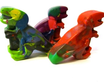 Kids Gift Dinosaur Crayons - Original Rainbow Crayons® - Jumbo T Rex Rainbow Crayons - Dinosaur Crayon Gift for Stocking Stuffer