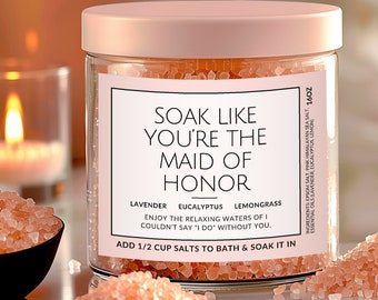 Maid of Honor Bath Salts | Personalized Maid of Honor Gift | Maid of Honor Proposal Gift | Custom Bridesmaid Gift | Bridal Party Gift