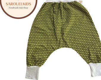 Sarouel pantalon à pompe pantalon co-wax velours côtelé pantalon à enfiler Waldorf maternelle