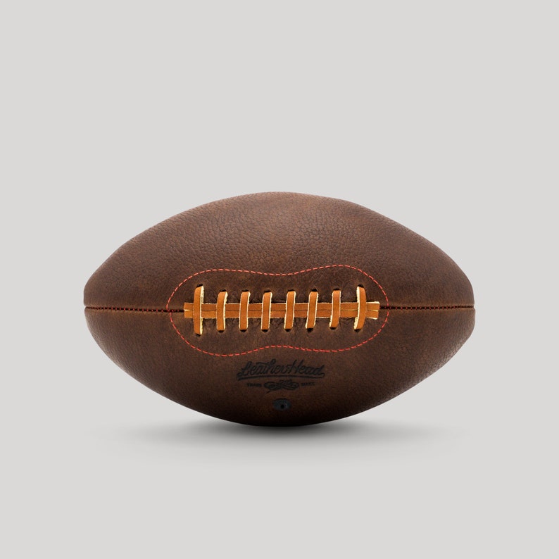 LEATHER HEAD Handsome Dan American Leather Football, Leather, Handmade F1-HD-Red image 3