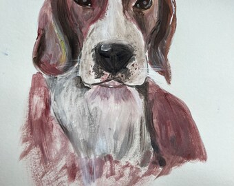 Hand-Painted Pet Portrait: Custom Art From Your Photo