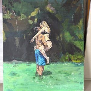 Romantic Couple Portrait – Personalized Gift for Couples, Anniversary, or Wedding