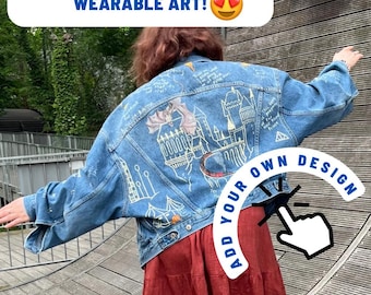 Custom Hand-Painted Denim Jacket: Personalized Art