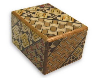 Japanese Puzzle Box 2 Sun 7 Step Koyosegi, Wood Puzzle Box, Wooden Brain Teaser, Trick Box, IQ Logic Teaser, Japan Box