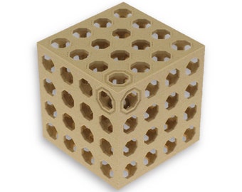 Abbott's 3D Maze, Oskar van Deventer 3D Printed Birch Wood Maze Puzzle, Dexterity Brain Teaser Challenge