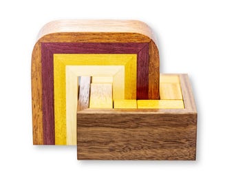 The Golden Pot Wood Puzzle from Pelikan Puzzles is wooden IQ Logic Puzzle, Brain Teaser, Puzzle Master, Burr Puzzle