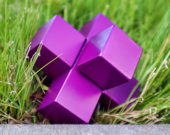 Slideways Metal Puzzle, Aluminum Metal Puzzle, Brain Teaser, Game, Mechanical Puzzle, Burr Puzzle, IQ Logic Teaser, 3D Puzzle, Puzzle