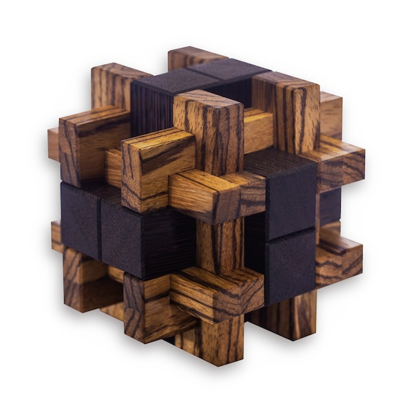 Belopo Wooden Puzzle, Pelikan Puzzles, Wood Puzzle, Brain Teaser, Game, Mechanical Puzzle, IQ Logic Teaser, 3D Puzzle, Burr Puzzle