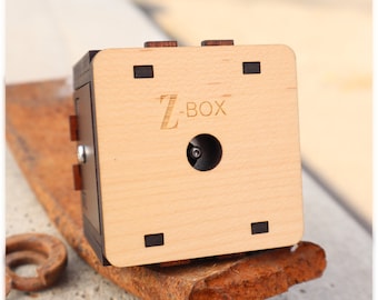 Z-Box Wooden Puzzle, Jean Claude Constantin Wood Puzzle, Brain Teaser, Game, Mechanical Puzzle, IQ Logic Teaser, 3D Puzzle, Zbox, Z box
