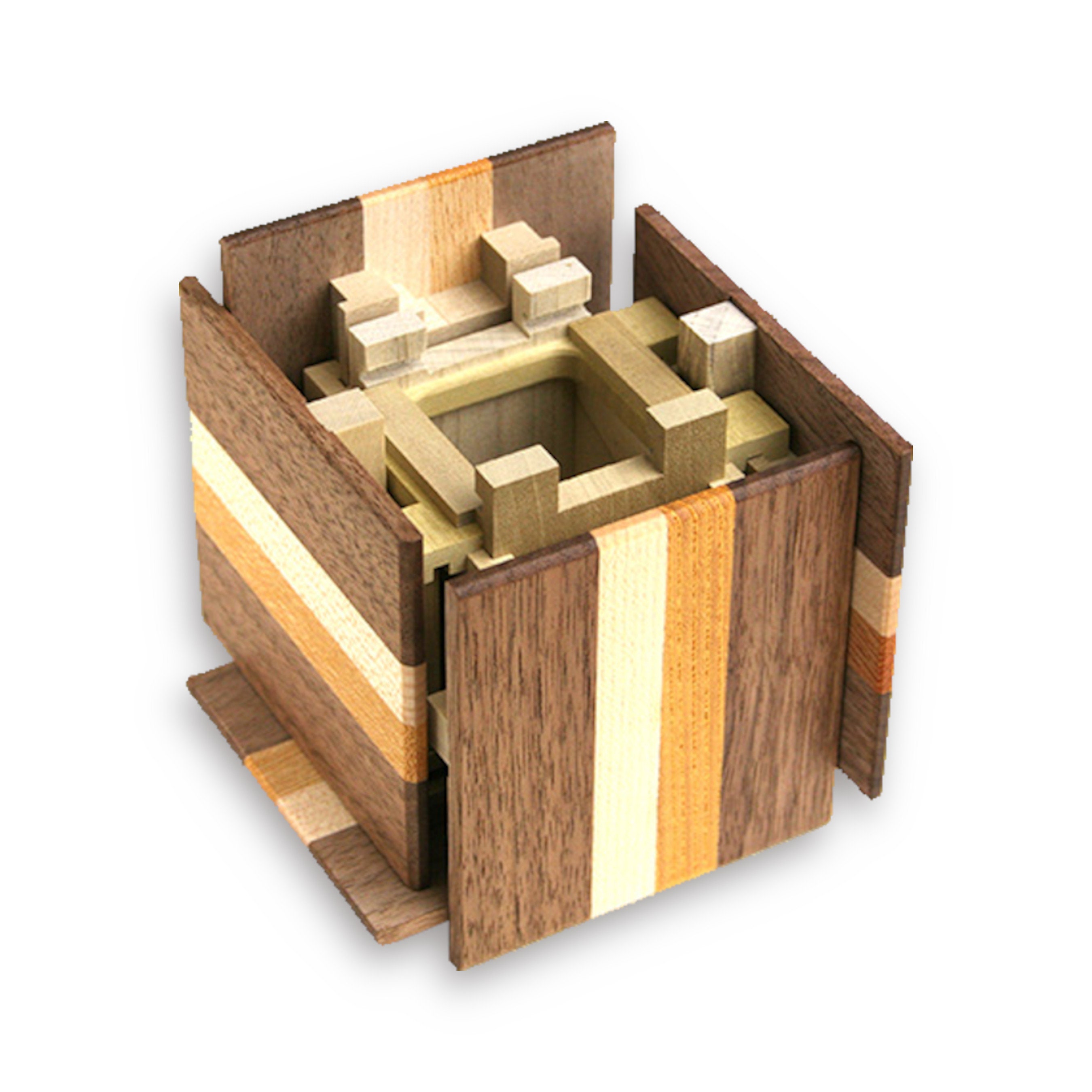 Japanese Puzzle Box Karakuri New Secret Box II Box 2 Wood Etsy