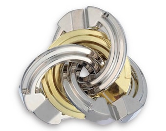 Cast Cyclone Metal Puzzle, Hanayama, Brain Teaser, Mechanical Puzzle, IQ Logic Teaser, 3D Puzzle, Puzzle, Huzzle