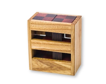 The King Box Wood Puzzle from Pelikan Puzzles is wooden IQ Logic Puzzle, Brain Teaser, Puzzle Master, Burr Puzzle
