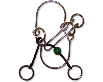 Mirror Image Wire Puzzle. Puzzle Master Brain Teaser, Game, Mechanical Puzzle, IQ Logic Teaser, 3D Puzzle, Puzzles