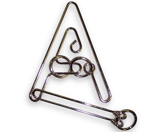 The A Puzzle Wire Puzzle, Puzzle Master Brain Teaser, Game, Mechanical Puzzle, IQ Logic Teaser, 3D Puzzle, Puzzle