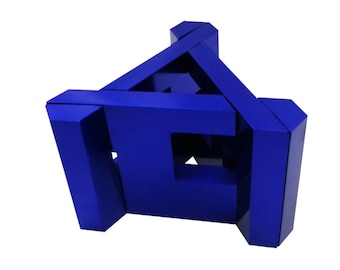 Triad Metal Puzzle, Aluminum Metal Puzzle, Brain Teaser, Game, Mechanical Puzzle, Burr Puzzle, IQ Logic Teaser, 3D Puzzle, Puzzle