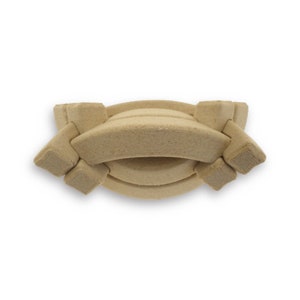 May include: A set of three unfinished wooden arches, ideal for crafting and DIY projects. The arches are made from natural wood and have a rustic appearance.
