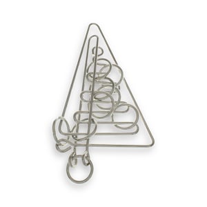The Tree Puzzle Wire Puzzle is a wire brain teaser from Puzzle Master, Chinese Ring Magic Trick Toy, IQ Test Mind Game for Kids and Adults
