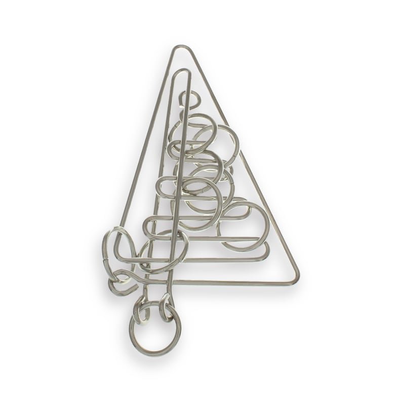 Tree shaped metal wire puzzle for brain teasing