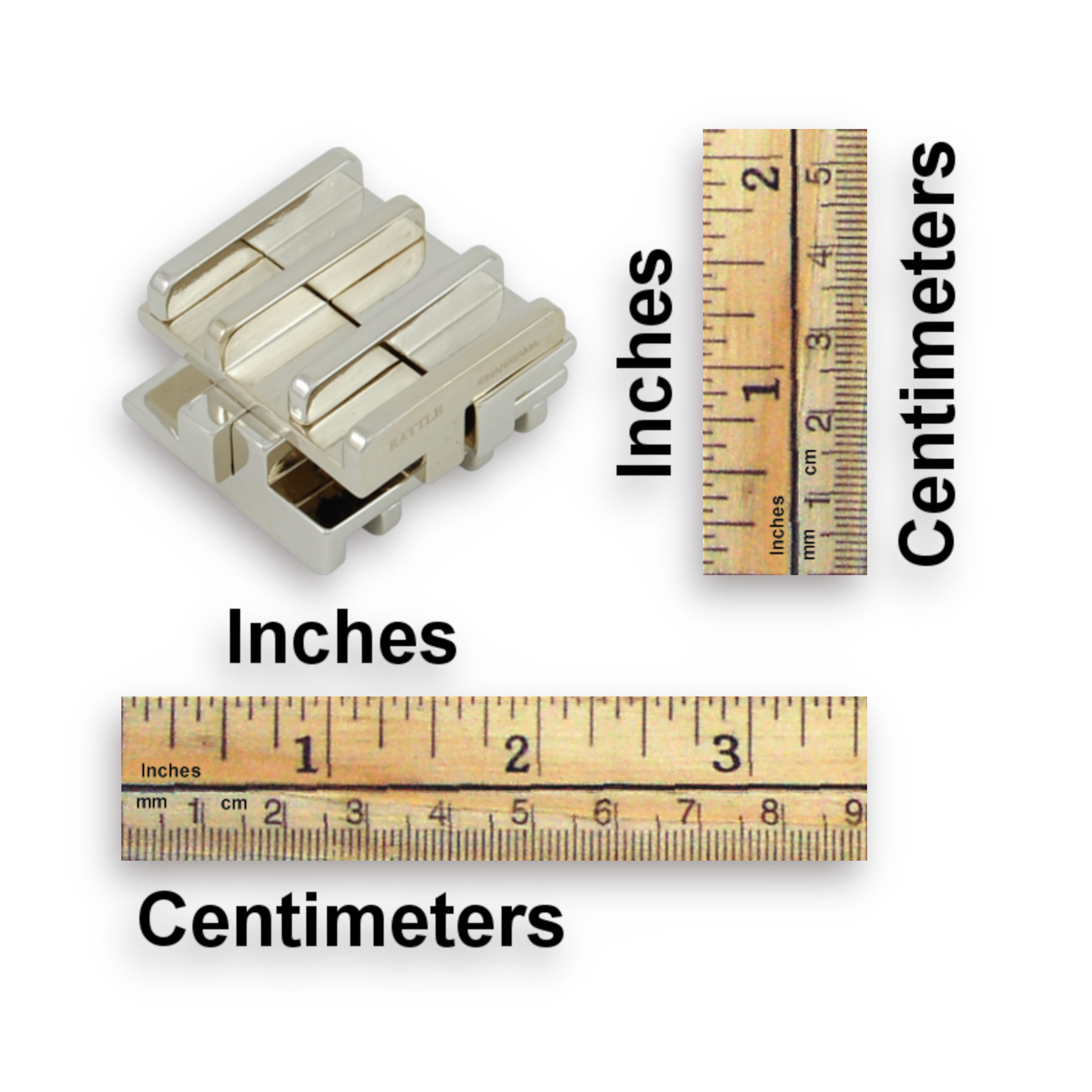 Cast Rattle Metal Puzzle, Hanayama, Brain Teaser, Mechanical Puzzle, IQ ...