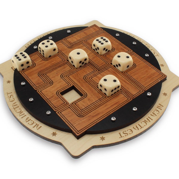 Alea Iacta Est is a Wood Puzzle from Jean Claude Constantin, Brain Teaser Puzzle, 3D Mind Puzzle Board Game for IQ Test, Brain Game Toy