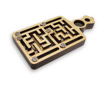 Euro Laby Wood Puzzle, Jean Claude Constantin Wooden Puzzle, Brain Teaser, Game, Mechanical Puzzle, IQ Logic Teaser, 3D Puzzle