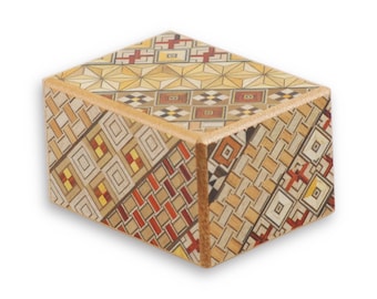 Japanese Puzzle Box 2.7 Sun 12 Step Koyosegi, Wood Puzzle Box, Wooden Brain Teaser, Trick Box, IQ Logic Teaser, Japan Box
