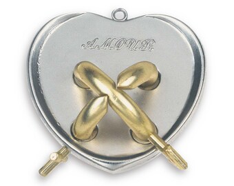 Cast Amour Metal Puzzle, Hanayama, Brain Teaser, Mechanical Puzzle, IQ Logic Teaser, 3D Puzzle, Puzzle, Huzzle