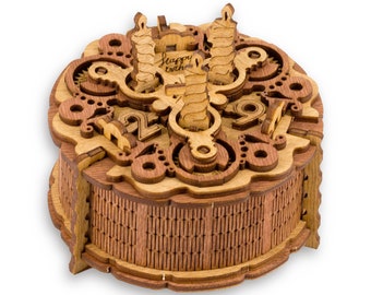 Birthday Cake Gift Puzzle Box. IDventure, Puzzle Master, Wood Puzzle, Brain Teaser, Game, Mechanical Puzzle, IQ Logic Teaser, 3D Puzzle.