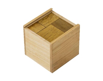 The X-Ray Cube Wood Puzzle from Pelikan Puzzles is wooden IQ Logic Puzzle, Brain Teaser, Puzzle Master, Burr Puzzle