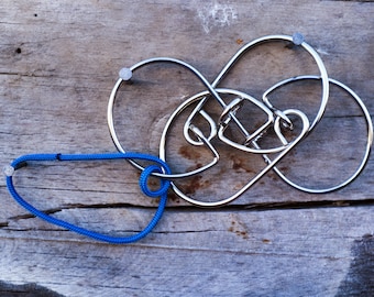 Infinity Wire Puzzle, Brain Teaser, Game, Mechanical Puzzle, IQ Logic Teaser, 3D Puzzle, Puzzle