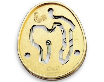 Cast L'oeuf Metal Puzzle, Hanayama, Brain Teaser, Mechanical Puzzle, IQ Logic Teaser, 3D Puzzle, Puzzle, Huzzle