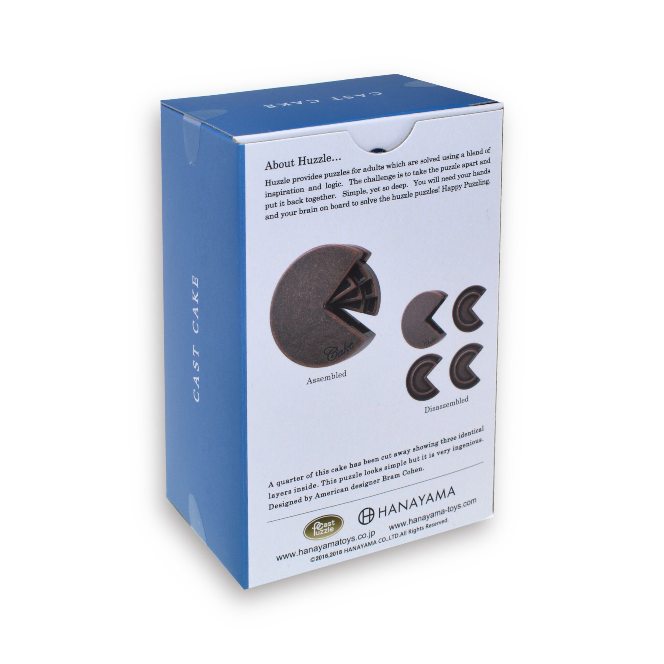 Cast Cake Metal Puzzle, Hanayama, Brain Teaser, Mechanical Puzzle, IQ Logic Teaser, 3D Puzzle