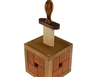 Excaliburr Wooden Burr Puzzle, IQ Logic Brain Teaser, Stephan Baumegger Design