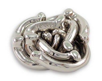Cast Vortex Metal Puzzle, Hanayama, Brain Teaser, Mechanical Puzzle, IQ Logic Teaser, 3D Puzzle, Puzzle, Huzzle
