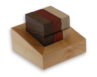 Wurfel Quadrat Wooden Puzzle, Jean Claude Constantin Wood Puzzle, Brain Teaser, Game, Mechanical Puzzle, IQ Logic Teaser, 3D, Packing Puzzle