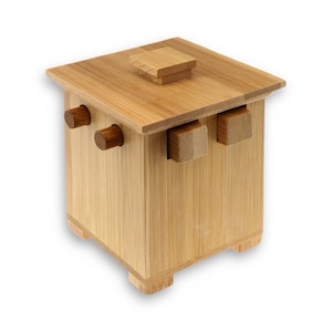 Pandoras Box Brain Teaser Puzzle Box, 3D Wooden Bamboo Puzzle Box, Mind Puzzle Gift Box, Brainteaser, Birthday Gift for Kids, Teens & Adults